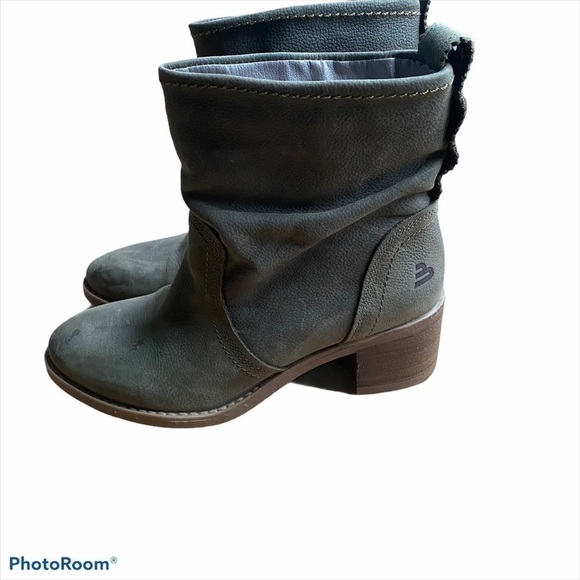 Bull Boxer green leather slouch boots 37 - Picture 1 of 10